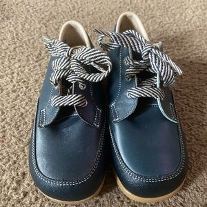 NWOT Vintage Genuine Leather Kid Shoes Hard Soles Mary Jane Buckle 80s/90s Sz 11